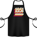 Retro 72nd Birthday Original 1951 Cotton Apron 100% Organic Black