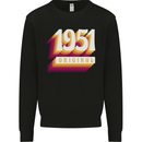 Retro 72nd Birthday Original 1951 Mens Sweatshirt Jumper Black