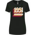 Retro 72nd Birthday Original 1951 Womens Wider Cut T-Shirt Black