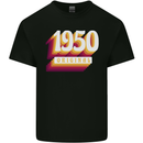 Retro 73rd Birthday Original 1950 Mens Cotton T-Shirt Tee Top Black
