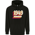 Retro 74th Birthday Original 1949 Mens 80% Cotton Hoodie Black
