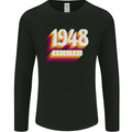 Retro 75th Birthday Original 1948 Mens Long Sleeve T-Shirt Black