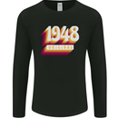 Retro 75th Birthday Original 1948 Mens Long Sleeve T-Shirt Black