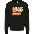 Retro 75th Birthday Original 1948 Mens Sweatshirt Jumper Black