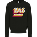 Retro 75th Birthday Original 1948 Mens Sweatshirt Jumper Black