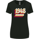 Retro 75th Birthday Original 1948 Womens Wider Cut T-Shirt Black