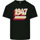 Retro 76th Birthday Original 1947 Mens Cotton T-Shirt Tee Top Black