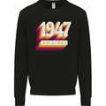 Retro 76th Birthday Original 1947 Mens Sweatshirt Jumper Black