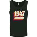 Retro 76th Birthday Original 1947 Mens Vest Tank Top Black