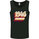 Retro 77th Birthday Original 1946 Mens Vest Tank Top Black
