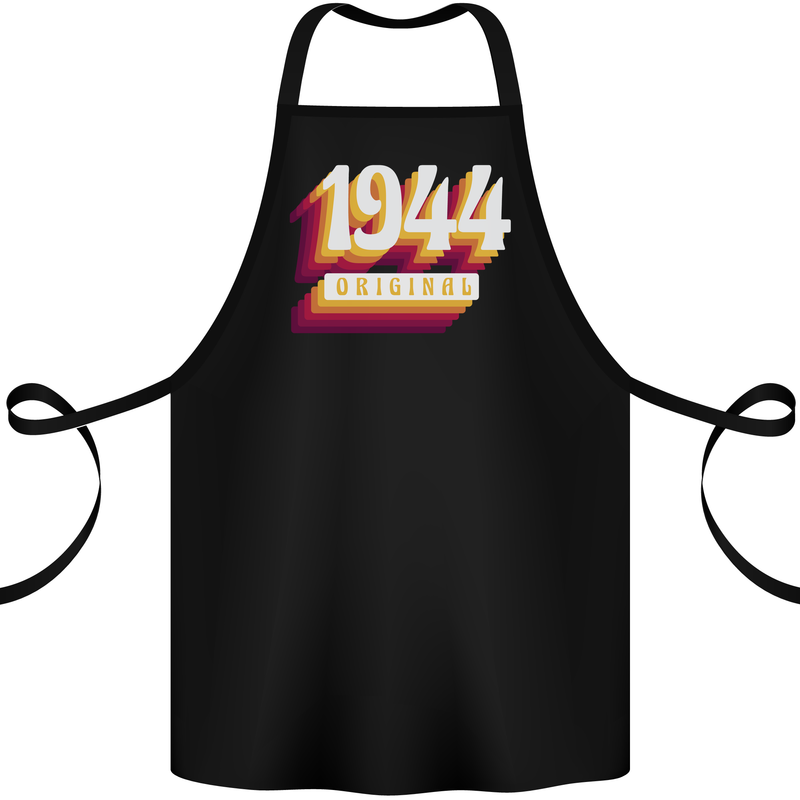 Retro 79th Birthday Original 1944 Cotton Apron 100% Organic Black