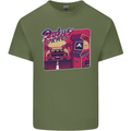 Retro 80s Arcade Games Mens Cotton T-Shirt Tee Top Military Green