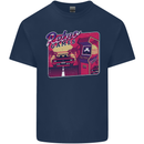 Retro 80s Arcade Games Mens Cotton T-Shirt Tee Top Navy Blue
