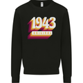Retro 80th Birthday Original 1943 Mens Sweatshirt Jumper Black