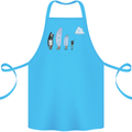 Retro Data Storage Funny Geek Nerd CD PC Cotton Apron 100% Organic Turquoise