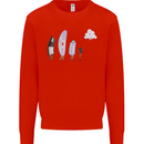 Retro Data Storage Funny Geek Nerd CD PC Kids Sweatshirt Jumper Bright Red