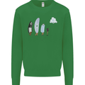 Retro Data Storage Funny Geek Nerd CD PC Kids Sweatshirt Jumper Irish Green