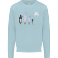 Retro Data Storage Funny Geek Nerd CD PC Kids Sweatshirt Jumper Light Blue