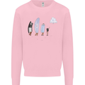 Retro Data Storage Funny Geek Nerd CD PC Kids Sweatshirt Jumper Light Pink