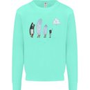 Retro Data Storage Funny Geek Nerd CD PC Kids Sweatshirt Jumper Peppermint