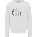 Retro Data Storage Funny Geek Nerd CD PC Kids Sweatshirt Jumper White