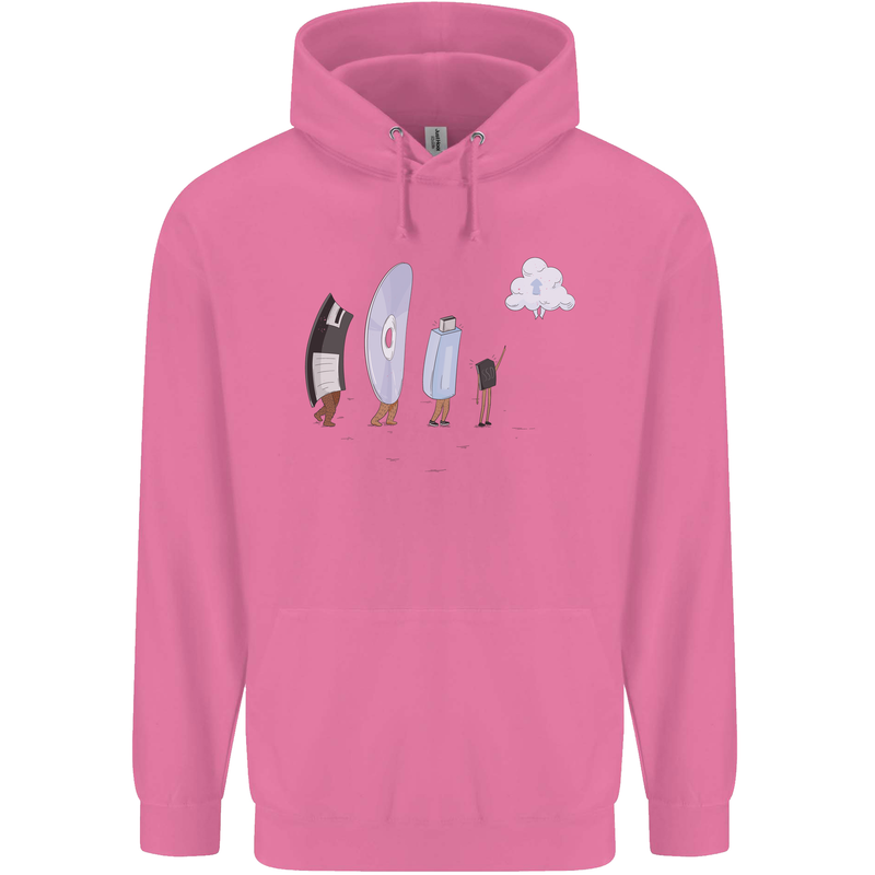 Retro Data Storage Funny Geek Nerd CD PC Mens 80% Cotton Hoodie Azelea