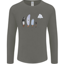 Retro Data Storage Funny Geek Nerd CD PC Mens Long Sleeve T-Shirt Charcoal