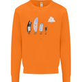 Retro Data Storage Funny Geek Nerd CD PC Mens Sweatshirt Jumper Orange