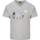 Retro Data Storage Funny Geek Nerd CD PC Mens V-Neck Cotton T-Shirt Sports Grey