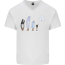 Retro Data Storage Funny Geek Nerd CD PC Mens V-Neck Cotton T-Shirt White