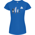 Retro Data Storage Funny Geek Nerd CD PC Womens Petite Cut T-Shirt Royal Blue