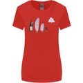 Retro Data Storage Funny Geek Nerd CD PC Womens Wider Cut T-Shirt Red