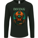 Retro Dive Helmet Scuba Diving Diver Bonnet Mens Long Sleeve T-Shirt Black