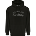 Retro Joypads Joystick Gaming Gamer Controller Mens 80% Cotton Hoodie Black
