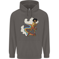 Retro Roller Blading Blades Inline Skating LGBT Mens 80% Cotton Hoodie Charcoal