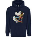 Retro Roller Blading Blades Inline Skating LGBT Mens 80% Cotton Hoodie Navy Blue