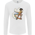 Retro Roller Blading Blades Inline Skating LGBT Mens Long Sleeve T-Shirt White