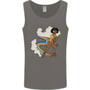 Retro Roller Blading Blades Inline Skating LGBT Mens Vest Tank Top Charcoal