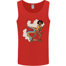 Retro Roller Blading Blades Inline Skating LGBT Mens Vest Tank Top Red