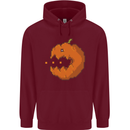 Retro Video Games Halloween Pumpkin Funny Mens 80% Cotton Hoodie Maroon