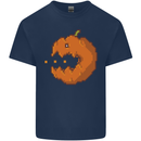 Retro Video Games Halloween Pumpkin Funny Mens Cotton T-Shirt Tee Top Navy Blue