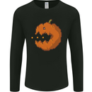 Retro Video Games Halloween Pumpkin Funny Mens Long Sleeve T-Shirt Black