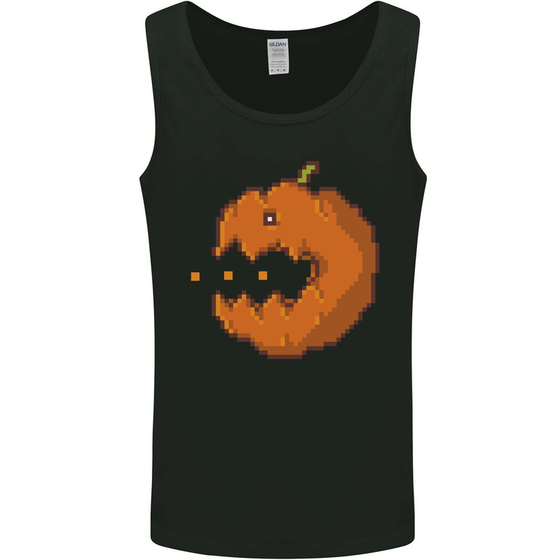 Retro Video Games Halloween Pumpkin Funny Mens Vest Tank Top Black