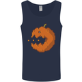 Retro Video Games Halloween Pumpkin Funny Mens Vest Tank Top Navy Blue