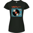 Retro Vinyl Records Turntable DJ Music Womens Petite Cut T-Shirt