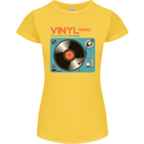 Retro Vinyl Records Turntable DJ Music Womens Petite Cut T-Shirt