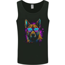 Retrowave German Shepherd Dog Mens Vest Tank Top Black