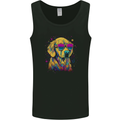 Retrowave Golden Retriever Mens Vest Tank Top Black