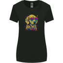 Retrowave Golden Retriever Womens Wider Cut T-Shirt Black