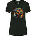 Retrowave Rottweiler Dog Womens Wider Cut T-Shirt Black